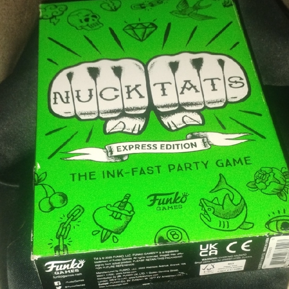 NuckTats Express Edition Party Game - Bright Green Box